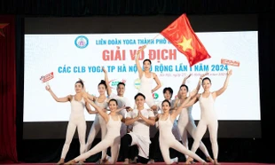 Giải do Liên đoàn Yoga TP Hà Nội tổ chức tạo sân chơi lành mạnh cho cộng đồng (ảnh Hoàng Linh)