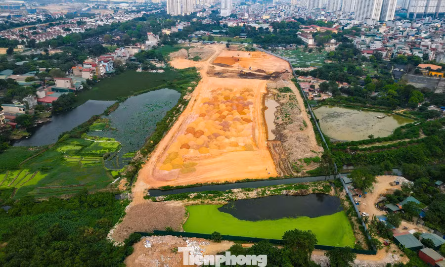 Toàn cảnh đại công trường Depot Xuân Đỉnh của tuyến metro số 2 Hà Nội