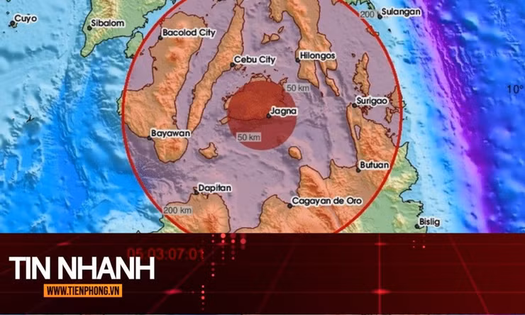 TIN NHANH: Động đất tại Philippines, ban bố cảnh báo sóng thần ở các quốc gia lân cận