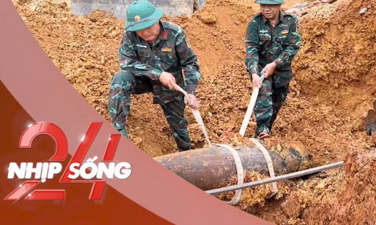 NHỊP SỐNG 24: Đào móng xây trường tiểu học, phát hiện quả bom 250kg còn nguyên kíp nổ