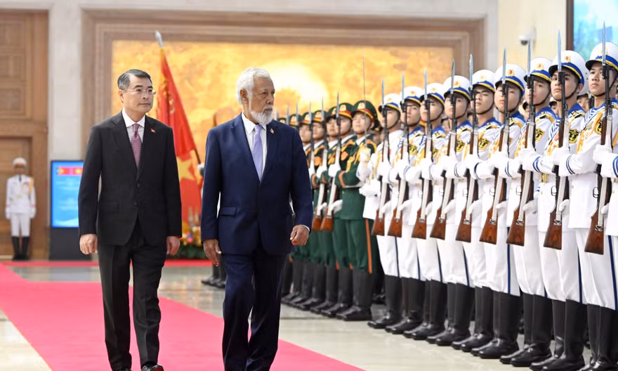 Thủ tướng Lê Minh Hưng chủ trì lễ đón chính thức Thủ tướng Timor Leste