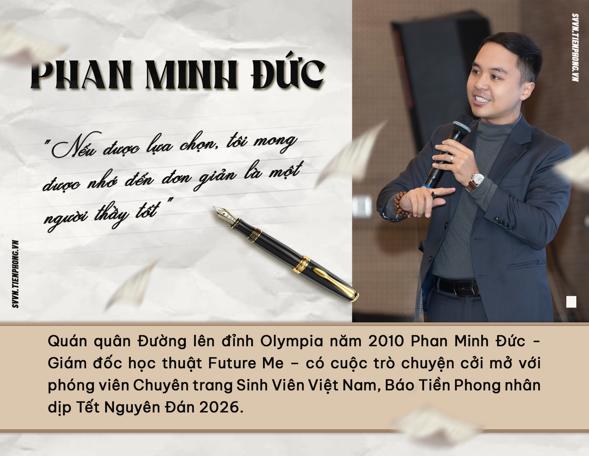 Phan Minh Đức: Nếu được lựa chọn, tôi mong được nhớ đến đơn giản là một người thầy tốt