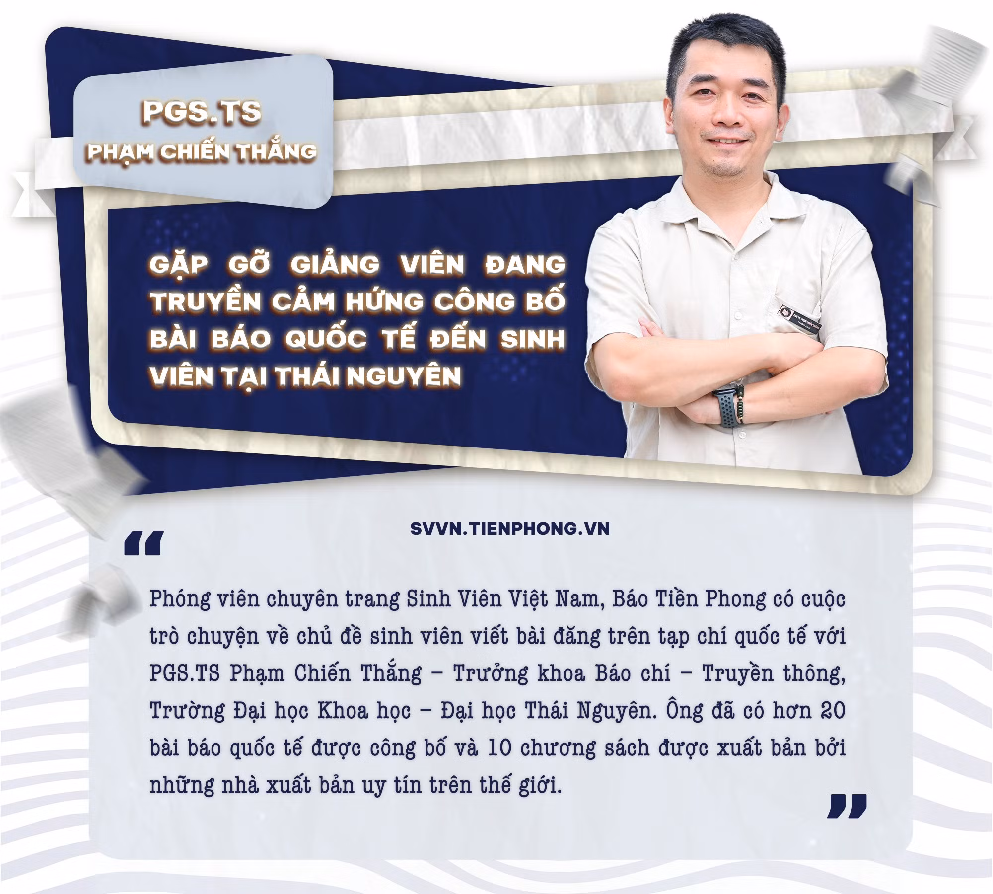 Gặp gỡ giảng viên đang truyền cảm hứng công bố bài báo quốc tế đến sinh viên tại Thái Nguyên
