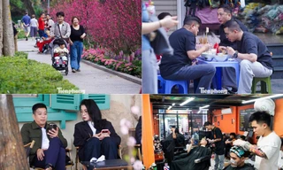 Gác lại công việc, người Hà Nội thong dong xuống phố ăn phở, uống cà phê