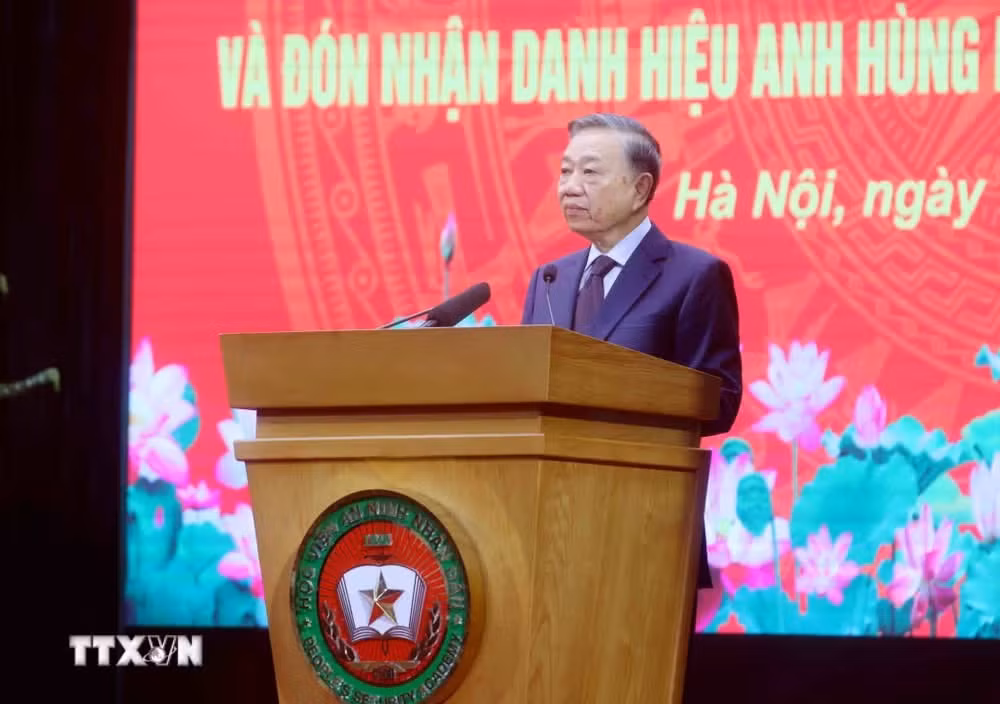Tổng Bí thư, Chủ tịch nước Tô Lâm phát biểu chỉ đạo. (Ảnh: Phạm Kiên/TTXVN)