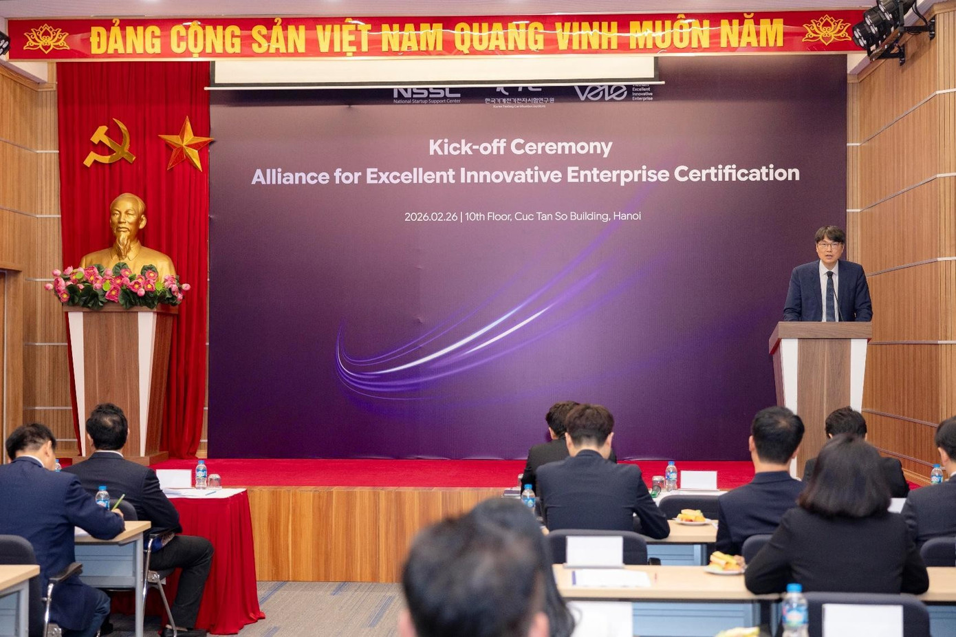 Ông Jeon Doo Min, Tham tán Thương mại tại Đại sứ quán Hàn Quốc tại Việt Nam tham gia phát biểu và chia sẻ