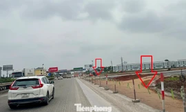 'Đóng' đường Vành đai 4 để ngăn xe tải cày hỏng đường dân sinh