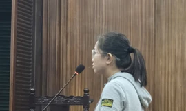 Các bị cáo tại phiên tòa.