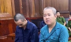 Các bị cáo tại phiên tòa.