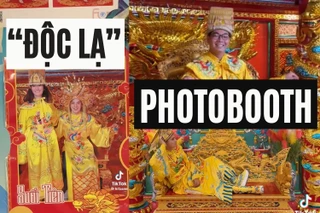 “Độc lạ” Suối Tiên dịp Tết: "Hóa thân" làm vua chúa khi chụp ảnh photobooth