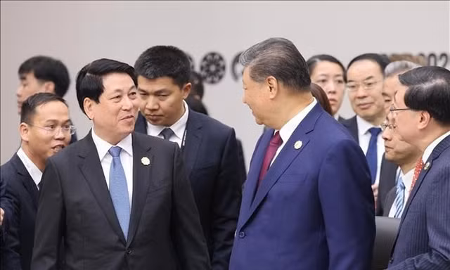 Chủ tịch nước Lương Cường gặp Tổng Bí thư, Chủ tịch Trung Quốc Tập Cận Bình