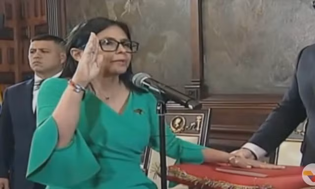 Bà Delcy Rodriguez tuyên thệ nhậm chức tổng thống lâm thời Venezuela