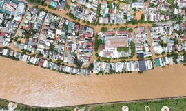 Hình ảnh xã Sông Mã, Sơn La ngập đục ngầu trong trận lũ lịch sử