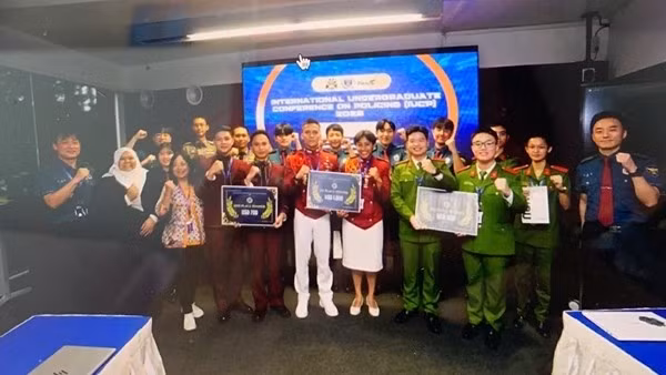 Học viên học viện CSND ghi dấu ấn với giải Ba trong Cuộc thi nghiên cứu khoa học dành cho sinh viên Cảnh sát Châu Á 2025