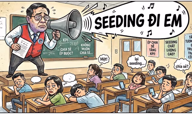 Sinh viên ngán ngẩm vì trường đại học liên tục bắt chia sẻ, tương tác các bài viết truyền thông của trường