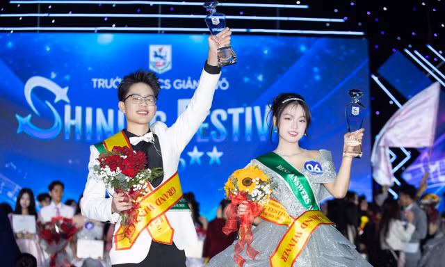 Hà Trí và Bảo Trang là tân King & Queen Trường THCS Giảng Võ 2026