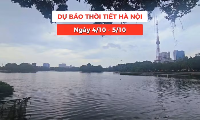 Bản tin Thời tiết Hà Nội (4 - 5/10): Khu vực chuyển mưa rải rác, có nơi mưa to 