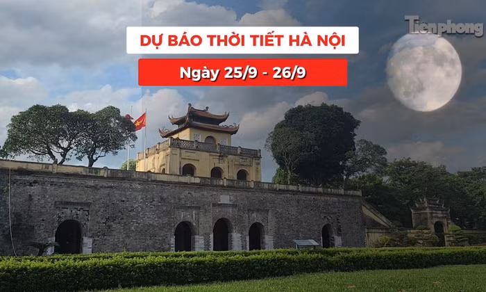 Bản tin Thời tiết Hà Nội (25 - 26/9): Người dân Thủ đô ngắm trăng trong tiết thu dịu mát