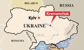 Thành phố trung tâm Ukraine bị tập kích lúc nửa đêm