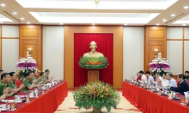 Bộ Chính trị làm việc với Ban Thường vụ Đảng ủy Công an Trung ương