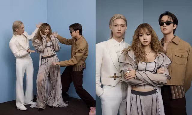 Khoảnh khắc Felix của Stray Kids, Lisa của BLACKPINK và J-Hope của BTS bên nhau 'dậy sóng' cõi mạng