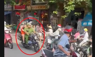 Clip: Đang tuần tra, cảnh sát phát hiện em bé co giật liền chở đi cấp cứu