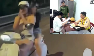 Triệu tập cô gái chạy xe máy như diễn viên xiếc trên đường ở TPHCM