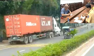 Tài xế container bị phạt nặng vì tránh ‘mắt thần’ để chạy ngược chiều 