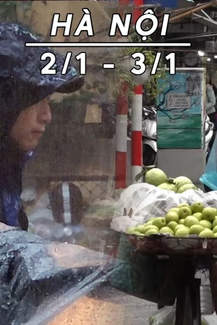 Gió lạnh về, Hà Nội trời rét, có lúc có mưa