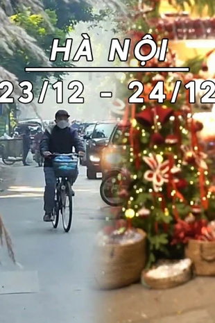 Hà Nội mờ sương sớm, sắp đón khí lạnh tăng cường đêm Noel