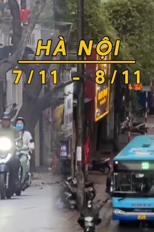 Hà Nội sáng sớm trời lạnh, có lúc có mưa