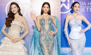 Dàn Hoa - Á hậu khoe sắc rực rỡ tại thảm xanh Chung kết Miss World Vietnam 2025