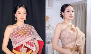 Hoa hậu Thanh Thủy xinh đẹp ngọt ngào trong trang phục truyền thống Thái Lan