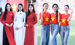 Hoa hậu Hà Trúc Linh và 2 Á hậu diện loạt trang phục ý nghĩa tại các sự kiện lớn