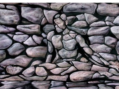 Ngỡ ngàng tranh trên cơ thể nude