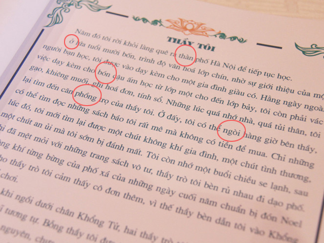 Lỗi chính tả chi chít trong tập san mừng ngày Nhà giáo