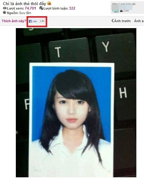 Sự thật ảnh thẻ '2 triệu like' của nữ sinh
