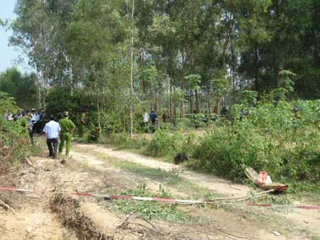 HIện trường vụ án. Ảnh: Hưng Nguyễn