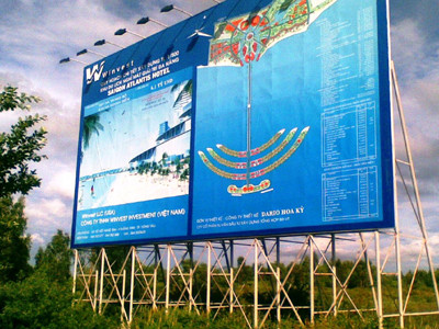 Mặt bằng Dự án Saigon Atlantis Hotel do tập đoàn Winvest của Mỹ đầu tư, có vốn đăng ký 4, 1 tỷ USD nhưng triển khai chậm,để cỏ mọc