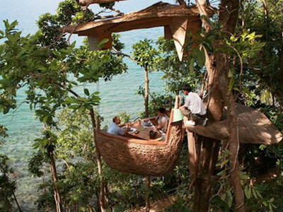 Độc đáo nhà hàng trên cây