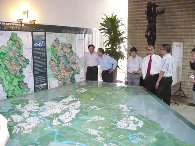 Đồ án quy hoạch Thủ đô sẽ được thể hiện bằng mô hình trưng bày, sau khi Thủ tướng phê duyệt. Ảnh: T.Đảng