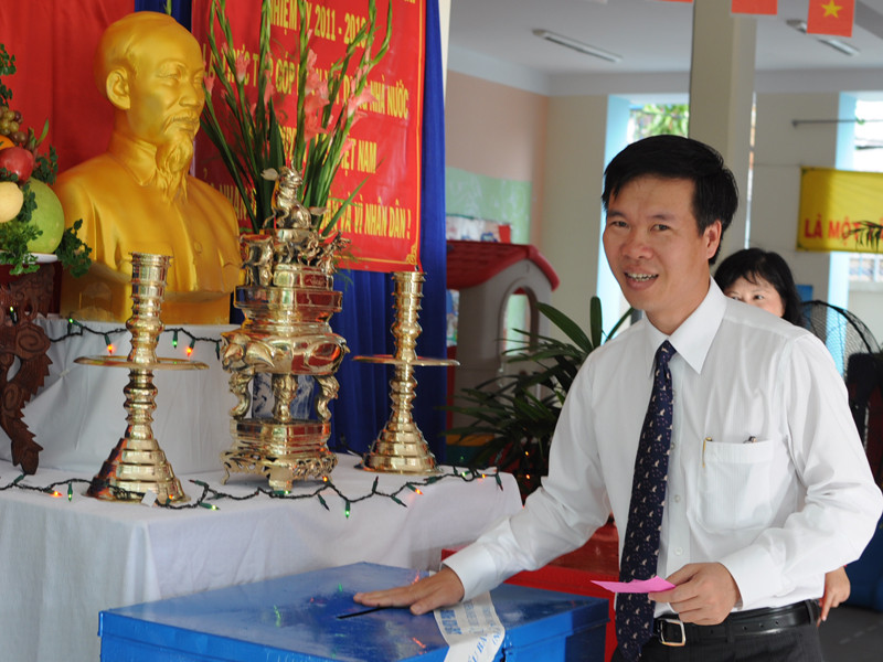 Bí thư Thứ nhất TƯ Đoàn bỏ phiếu tại TP Hồ Chí Minh