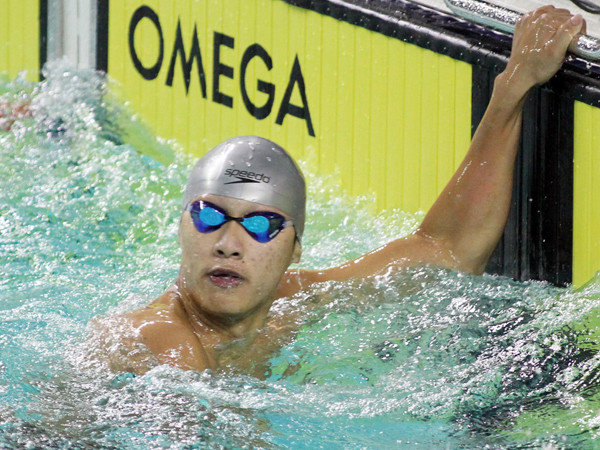 Kình ngư Hoàng Quý Phước ghi tên vào lịch sử bơi lội VN với 2HCV trong một kỳ SEA Games Ảnh: Anh Nhật