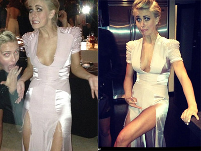 Sao nữ bị bục váy sau khi dự tiệc Quả cầu vàng