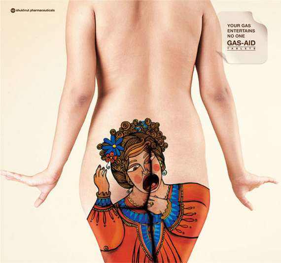 Tác phẩm hội hoạ trên... mông