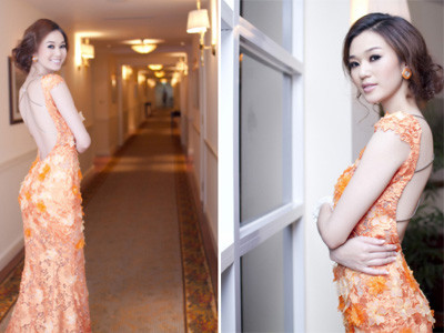 Khánh My lại khoe lưng trần 'mướt mắt'