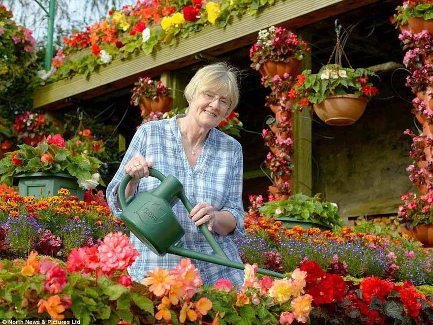 Không gian ngập tràn trong sắc hoa