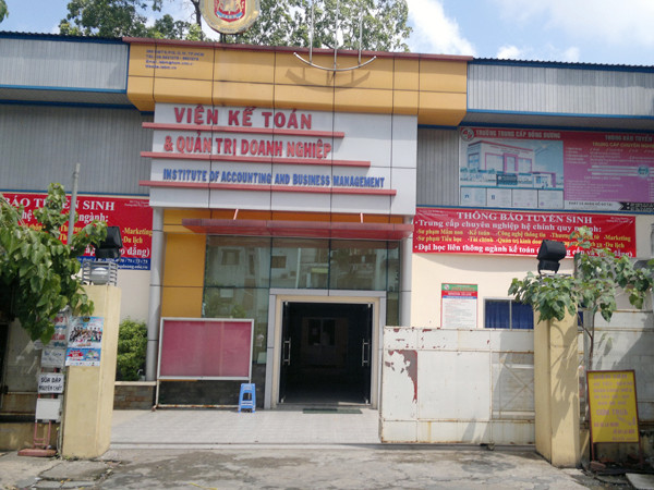 Cơ sở 3 của trường Trung cấp Đông Dương, nơi dạy sinh viên học 2 ngành không phép Ảnh: Q.P