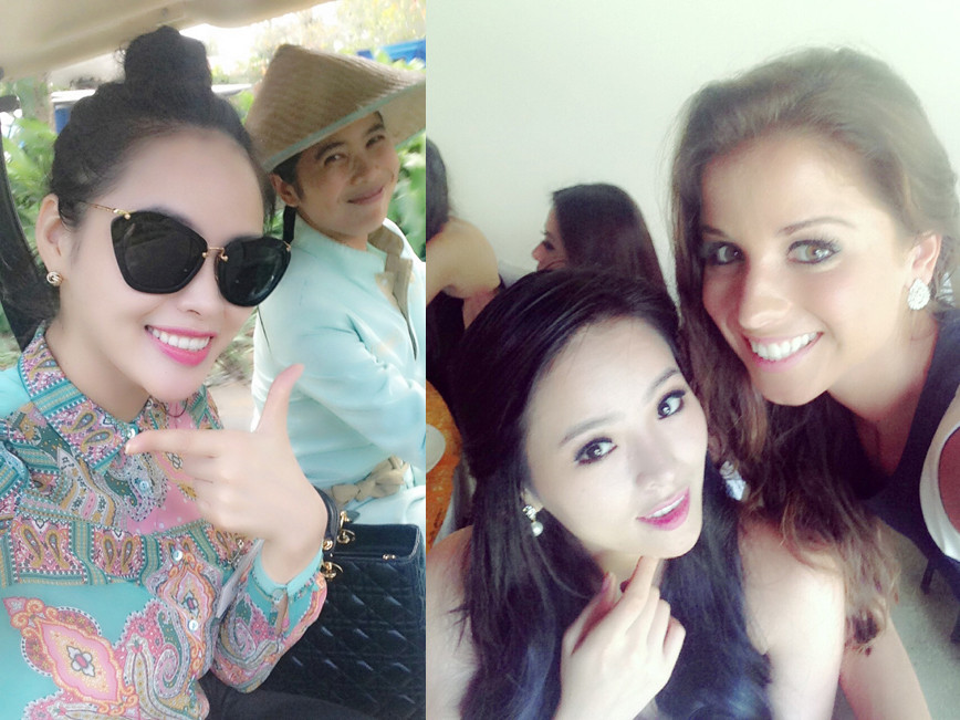 Lại Hương Thảo hội ngộ bạn thi Hoa hậu siêu quốc gia