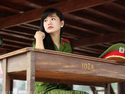Nữ sinh trường Cảnh sát xinh đẹp đóng phim nổi tiếng